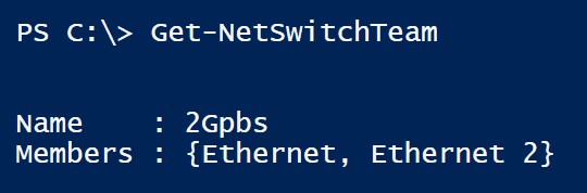 Get-NetSwitchTeam