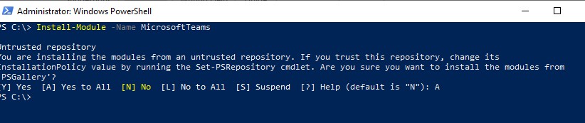 Install-Microsoft-Teams-Powershell-Module