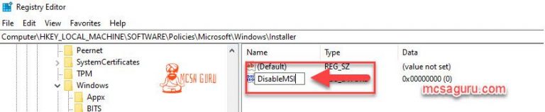 Renaming To DisableMSI