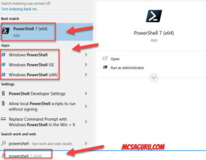 How to run PowerShell script - MCSAGURU