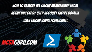 Remove all Group Memberships From Active Directory