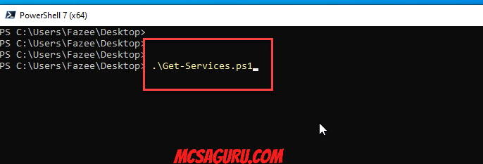 How to run PowerShell script - MCSAGURU